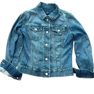 Gap true Vintage 2003 Denim Jean Jacket Long Sleeves Button Up Hong Kong-S